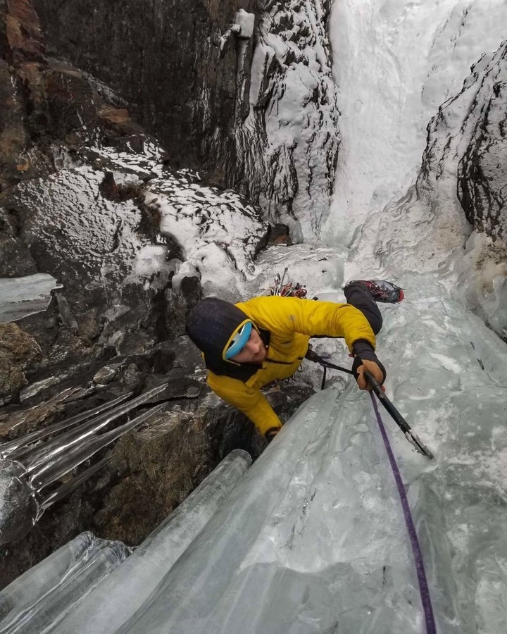 Climbing in Lake Louise in November 2018.