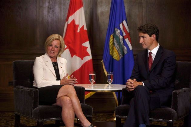 Prime Minister Justin Trudeau and Alberta Premier Rachel Notley meet in Edmonton on September 5, 2018.