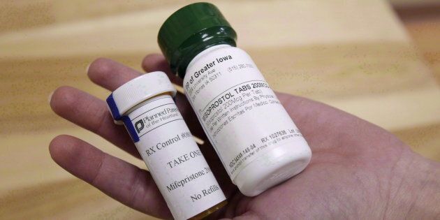 Bottles of the abortion-inducing drug Mifegymiso, a two-drug combination using mifepristone and misoprostol. Health Canada announced Tuesday that an ultrasound is no longer necessary to prescribe the drug.