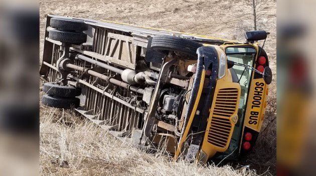 A school bus driver was charged last week with careless driver after the vehicle rolled over east of Toronto. Two students, aged nine and 11, were taken to hospital with minor injuries.