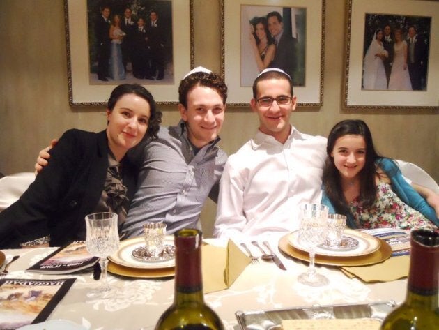 Or Har-Gil celebrating Passover with her husband and siblings.