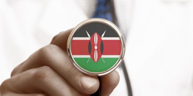 Stethoscope with national flag conceptual series - Kenya