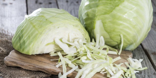 Portion of Coleslaw on wooden