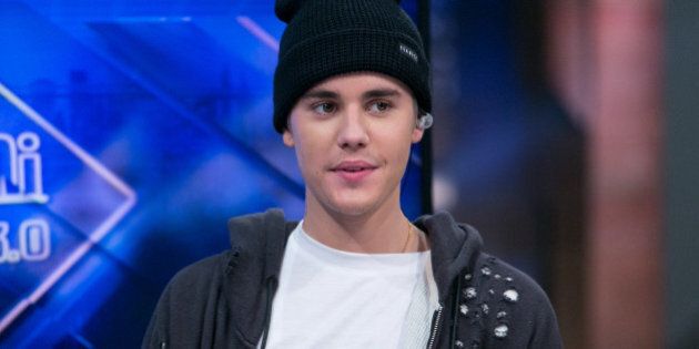 MADRID, SPAIN - OCTOBER 28: Singer Justin Bieber attends 'El Hormiguero' Tv Show on October 28, 2015 in Madrid, Spain. (Photo by Pablo Cuadra/WireImage)