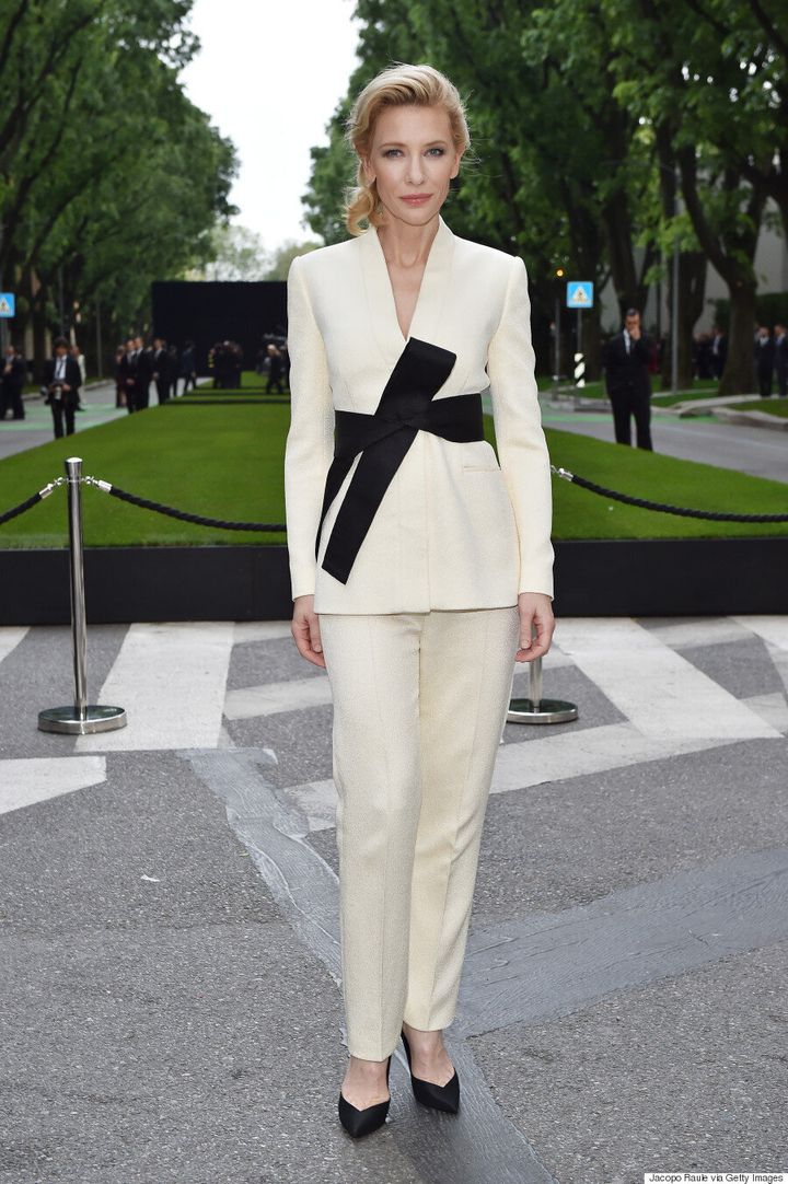 Cate Blanchett Wows In Chic Pant Suit At Armani Anniversary Event |  HuffPost Style