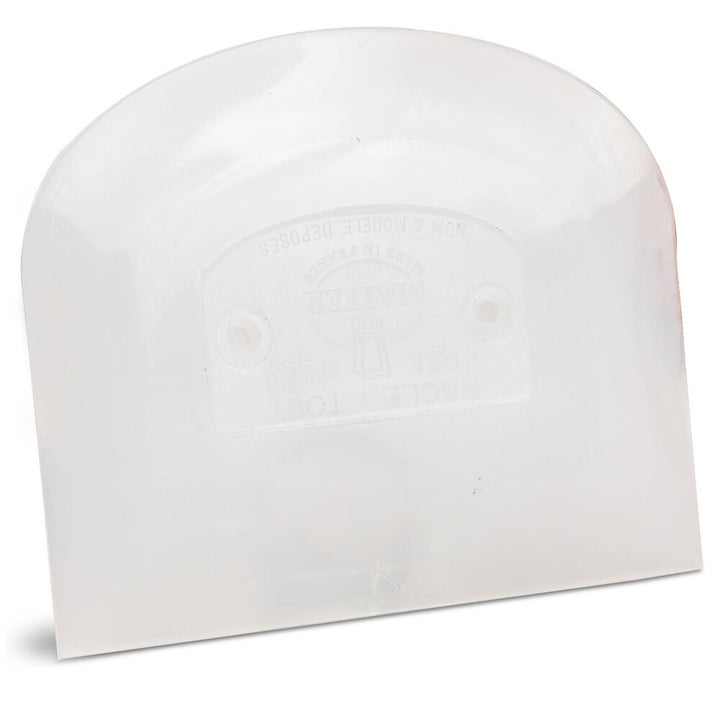 This <a href="https://www.jbprince.com/pastry-tools-and-equipment/matfer-bowl-scraper.asp" target="_blank" role="link" class=" js-entry-link cet-external-link" data-vars-item-name="bowl scraper" data-vars-item-type="text" data-vars-unit-name="5cd47363e4b0796a95d87d7e" data-vars-unit-type="buzz_body" data-vars-target-content-id="https://www.jbprince.com/pastry-tools-and-equipment/matfer-bowl-scraper.asp" data-vars-target-content-type="url" data-vars-type="web_external_link" data-vars-subunit-name="article_body" data-vars-subunit-type="component" data-vars-position-in-subunit="29">bowl scraper</a> is different from the bench scraper mentioned above — note that it's rubberized and has a rounded edge to scrape deep into the corners of your mixing bowl.