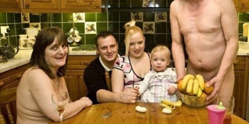 Family naked Awkward Family Photos: Why Are These Families Naked? | HuffPost Parents