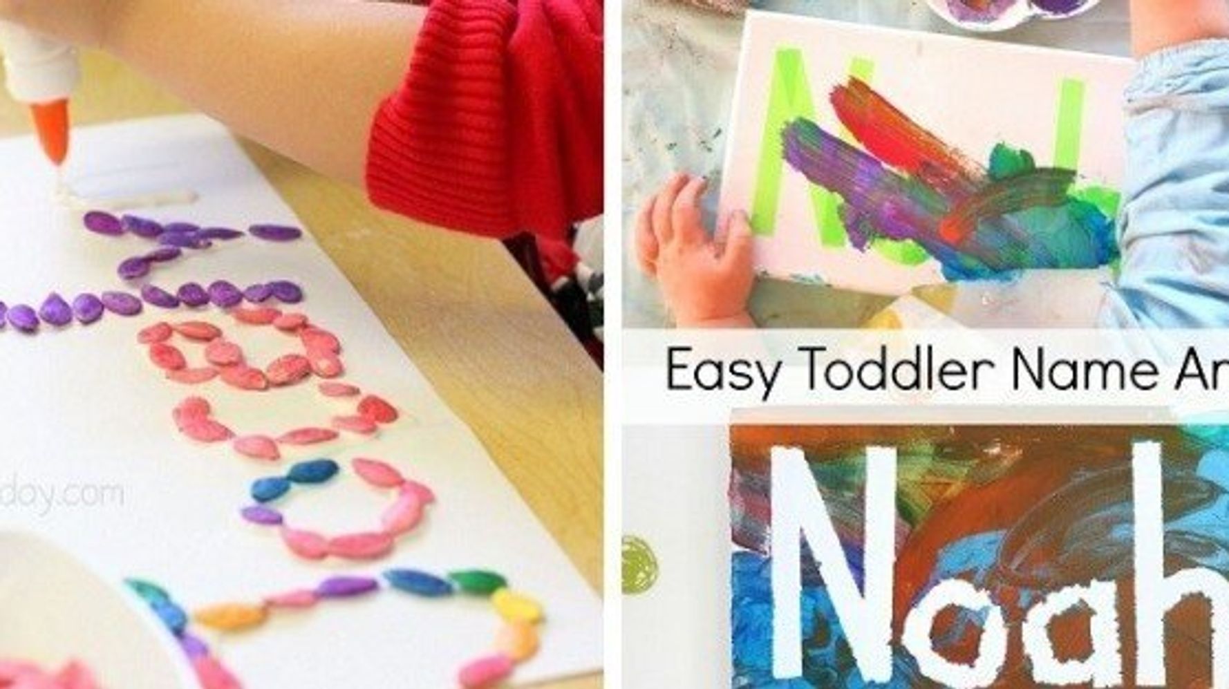 Learn with Play at Home: Easy Toddler Name Art