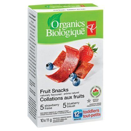 PC Organics Strawberry Blueberry Toddlers Fruit Snacks
