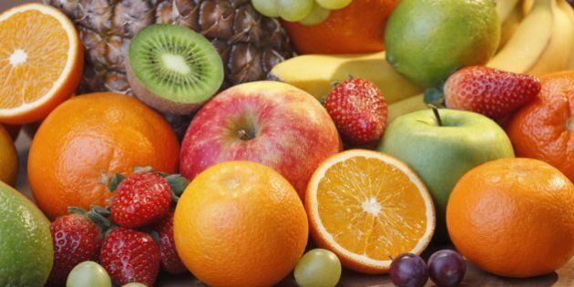 A horizontal full frame image of healthy fruits.