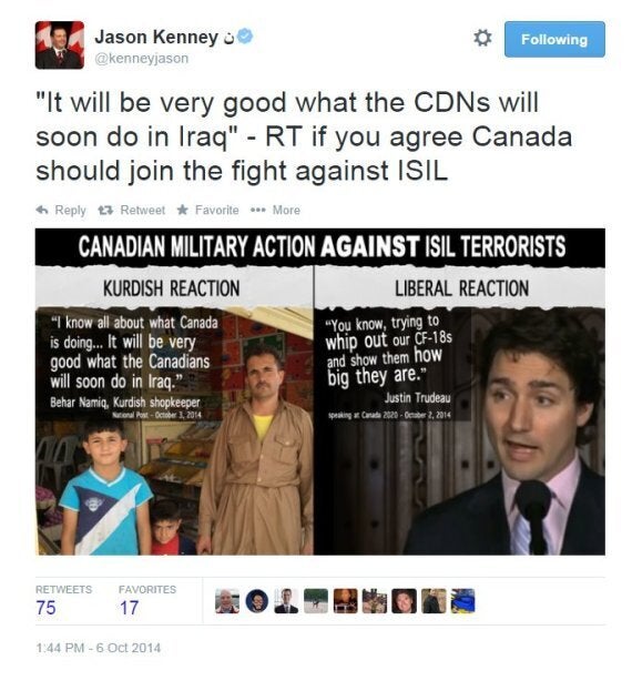 Jason Kenney's Staff Behind Anti-Trudeau Graphics He