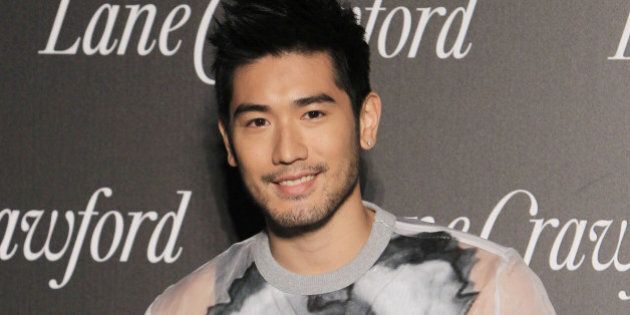 SHANGHAI, CHINA - OCTOBER 23: (CHINA OUT) Actor Godfrey Gao attends Lane Crawford flagship store opening ceremony at Shanghai Times Square on October 23, 2013 in Shanghai, China. (Photo by ChinaFotoPress/ChinaFotoPress via Getty Images)