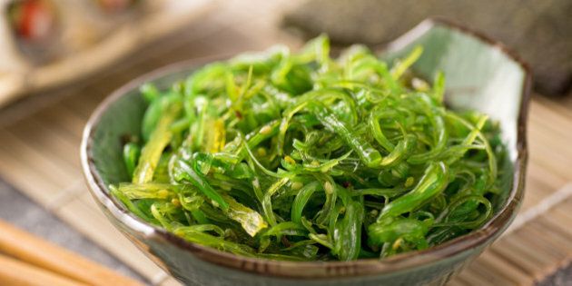 A delicious fresh seaweed salad.
