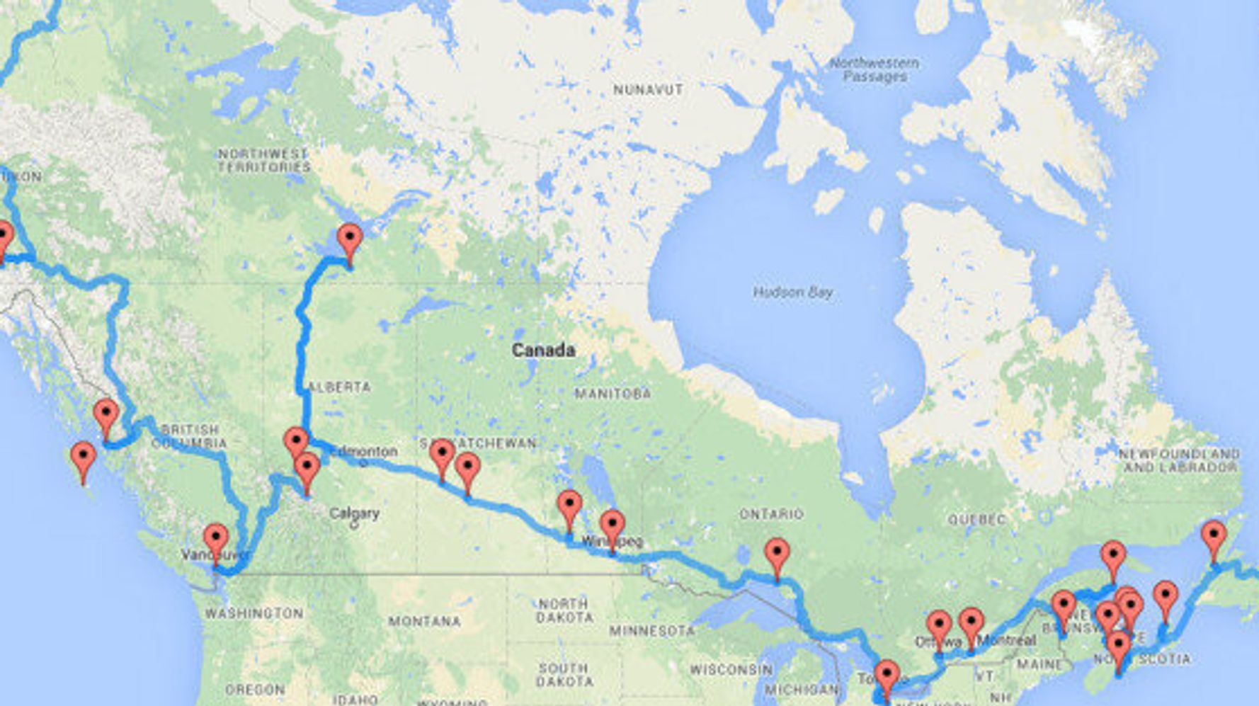 Туристические маршруты америки. Канада на карте. Транспорт Канады карта. Туристический маршрут. Дороги Канады карта.
