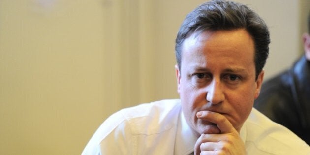 Conservative Party Leader David Cameron during his visit to Spear Youth Training Centre in Hammersmith, London while on the General Election campaign trail.