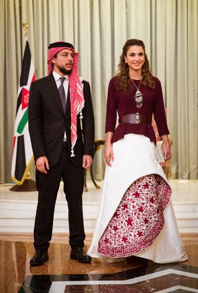 Queen Rania of Jordan in Hama Hinnawi