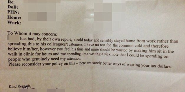 Sick Note From Alberta Doctor Goes Viral HuffPost Canada Alberta   5cd5c9972100003100c29251 