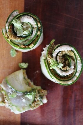 Raw Lasagna With Cashew Cheese And Broccoli Sun-Dried Tomato pesto