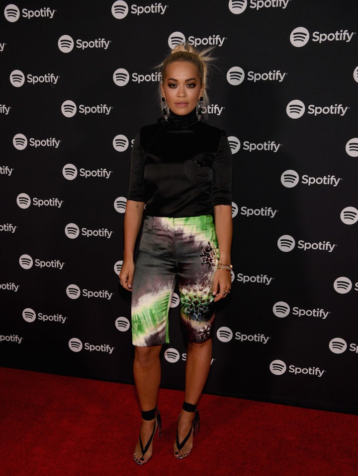 Rita Ora attends the Spotify Supper during CES 2019 at Hakkasan Las Vegas restaurant and nightclub at MGM Grand Hotel & Casino on Jan. 8, 2019.