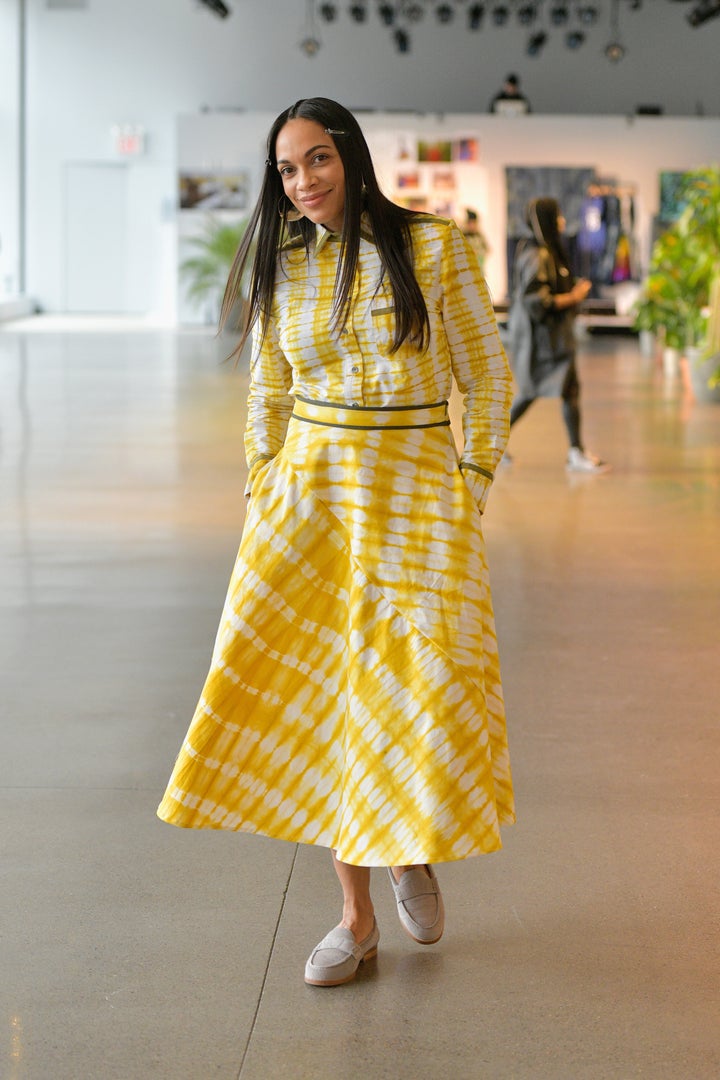 Rosario Dawson at New York Fashion Week in February 2019. 