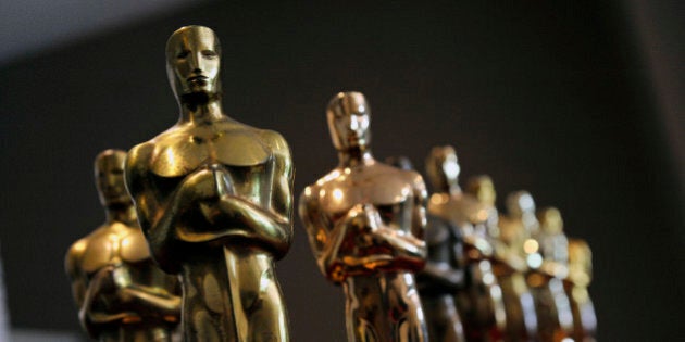 BRENTWOOD, CA - FEBRUARY 24: Nate Sanders displays the collection of Oscar statuettes that his auction company will sell online to the highest bidder on February 24, 2012 in Brentwood, California. (Photo by Toby Canham/Getty Images)