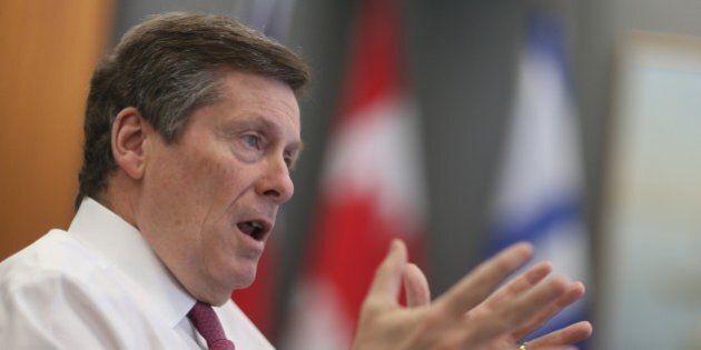 TORONTO, ON- DECEMBER 18: A sit-down interview with Mayor John Tory in his office about what we can expect in 2016. in Toronto. December 18, 2015. Steve Russell/Toronto Star (Steve Russell/Toronto Star via Getty Images)