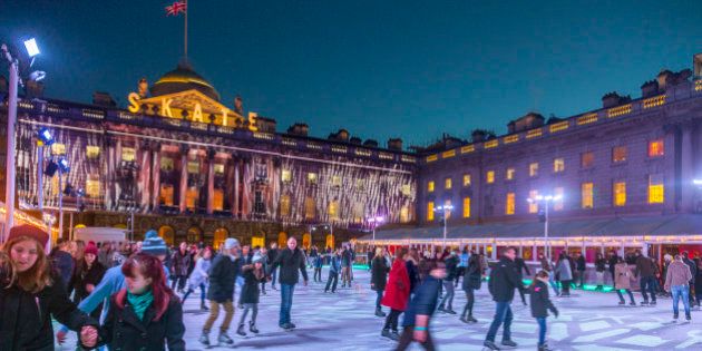 Somerset House Ice Rink at Xmas time