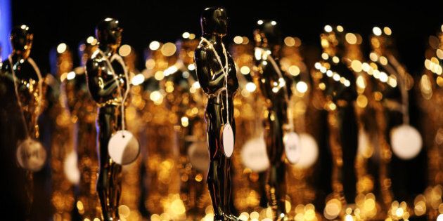 HOLLYWOOD, CA - FEBRUARY 24: General view of the Oscar statues backstage during the Oscars held at the Dolby Theatre on February 24, 2013 in Hollywood, California. (Photo by Christopher Polk/Getty Images)