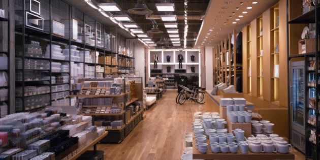 Muji Store, Bluewater, United Kingdom, Architect Mcdaniel Woolf, Muji Store General View Of Interior To Rear. (Photo by View Pictures/UIG via Getty Images)