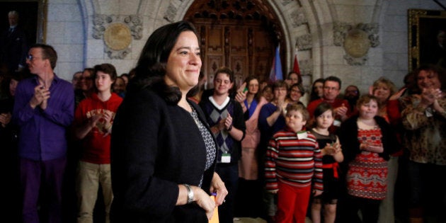 Canada's Justice Minister Jody Wilson-Raybould arrives at a news conference to announce legislation to protect transgender people from discrimination and hate crimes, on Parliament Hill in Ottawa, Canada, May 17, 2016. REUTERS/Chris Wattie