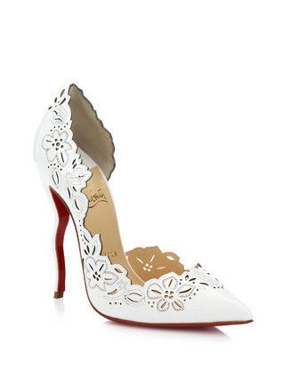 Christian Louboutin Beloved Laser-Cut Patent Leather Pumps