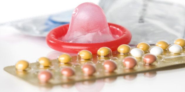 condom and birth control pills.....