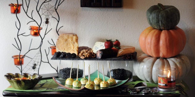 A dining room display in Melanie Brzozowski's apartment in Middle River, Maryland is decked in Halloween decor. (Gene Sweeney Jr./Baltimore Sun/MCT via Getty Images)