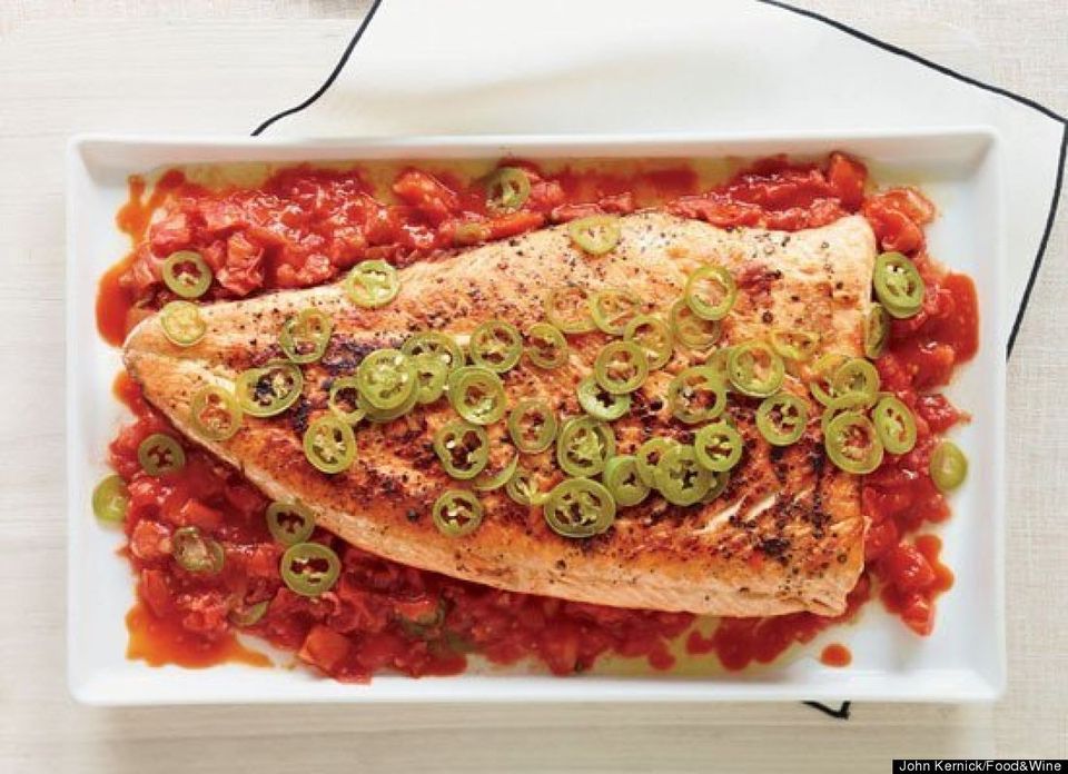 Grilled Salmon With Melted Tomatoes