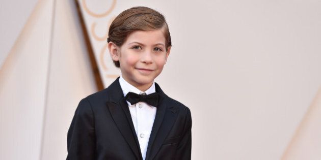 Jacob Tremblay arrives at the Oscars on Sunday, Feb. 28, 2016, at the Dolby Theatre in Los Angeles. (Photo by Jordan Strauss/Invision/AP)