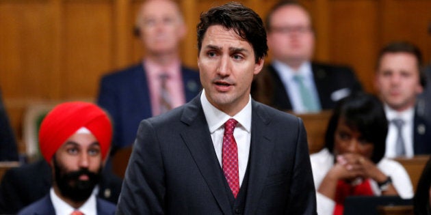 Canada's Prime Minister Justin Trudeau delivers a formal apology for the Komagata Maru incident in the House of Commons on Parliament Hill in Ottawa, Canada, May 18, 2016. REUTERS/Chris Wattie