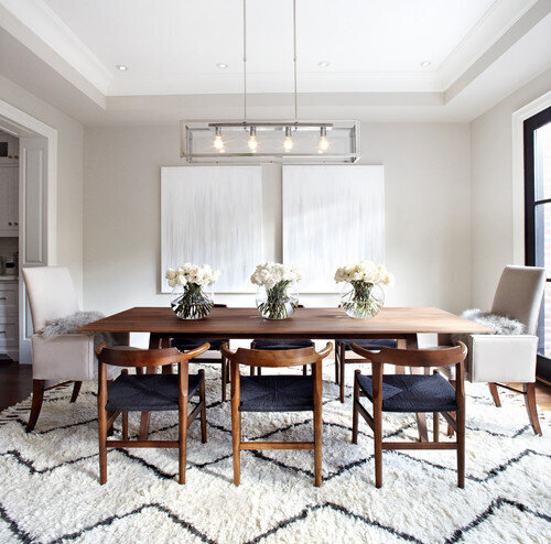 grey dining room walls