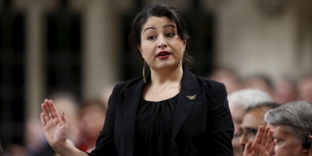 Canada's Democratic Institutions Minister Maryam Monsef speaks during Question Period in the House of Commons on Parliament Hill in Ottawa, Canada, February 2, 2016. REUTERS/Chris Wattie
