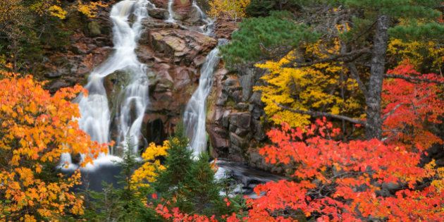 Mary Ann Falls in autumn, Cape Breton Highlands National Park, Nova Scotia, Canada