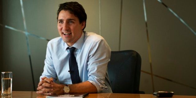 TORONTO, ON - OCTOBER 9: Liberal leader Justin Trudeau meets with the editorial board at the Toronto Star in Toronto. (Todd Korol/Toronto Star via Getty Images)