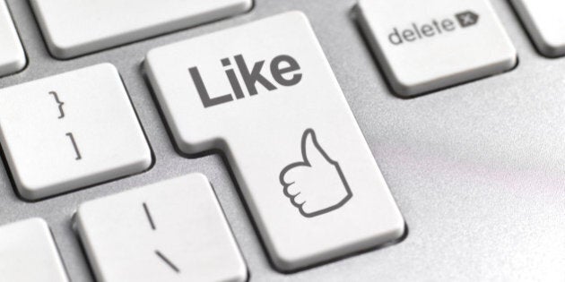 Social media 'Like' symbol on keyboard