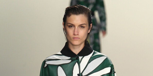 MILAN, ITALY - SEPTEMBER 21: A model walks the runway during the Marni show as a part of Milan Fashion Week Womenswear Spring/Summer 2015 on September 21, 2014 in Milan, Italy. (Photo by Antonio de Moraes Barros Filho/WireImage)