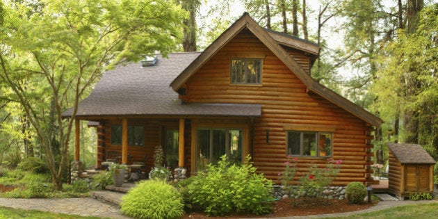 Oregon Forest Modern Log Cabin