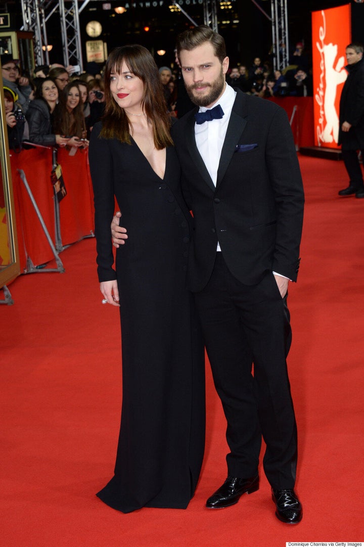 Dakota Johnson And Jamie Dornan Make A Striking Couple At Fifty Shades Of Grey Premiere