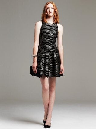 Banana Republic Metallic Jacquard Dress