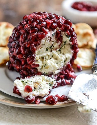 Pomegranate Jeweled Cheeseball