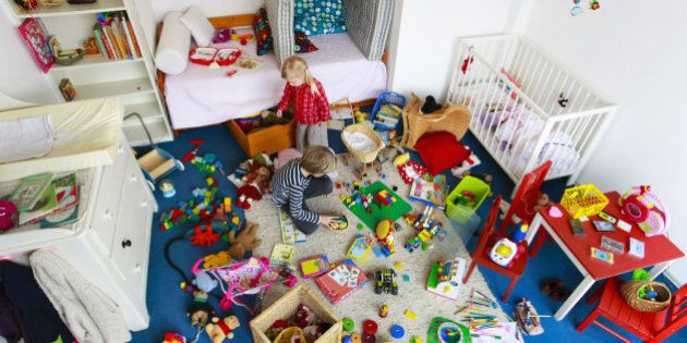 Children playing in messy nursery