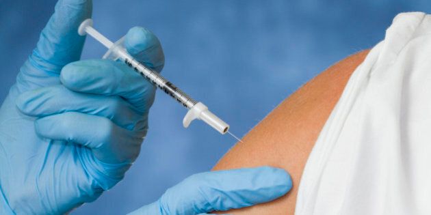 Flu Shot by a Needle