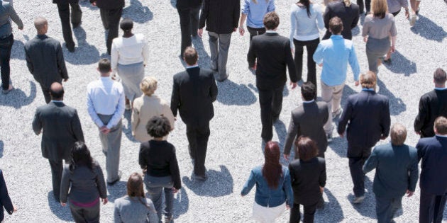 Business people walking