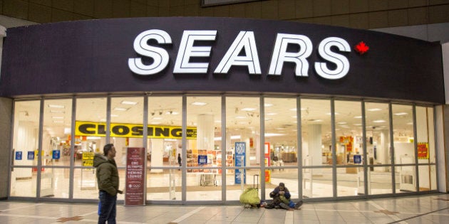 TORONTO, ON - FEBRUARY 23 - The doors of the Sears at Eaton Centre are seen closed for the last time. Photographs showing the Sears store located at the Eaton Centre on it's last day of operations. February 23, 2014. (Carlos Osorio/Toronto Star via Getty Images)